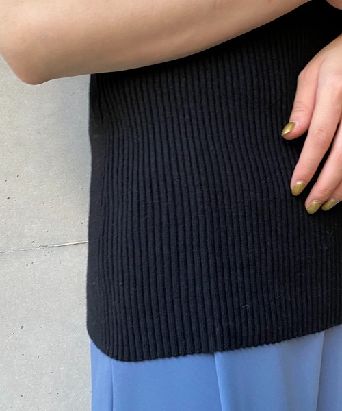 CAPRICIEUX LE'MAGE（カプリシューレマージュ）の「〈セットアイテム〉2SETクロップニット（ニット/セーター・レディース・オフホワイト/ブラック・FREE）」の15枚目の写真