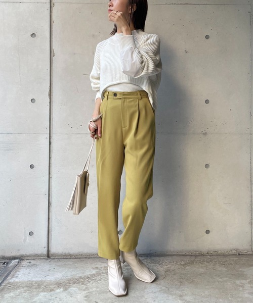 CAPRICIEUX LE'MAGE（カプリシューレマージュ）の「〈セットアイテム〉2SETクロップニット（ニット/セーター・レディース・オフホワイト/ブラック・FREE）」の17枚目の写真