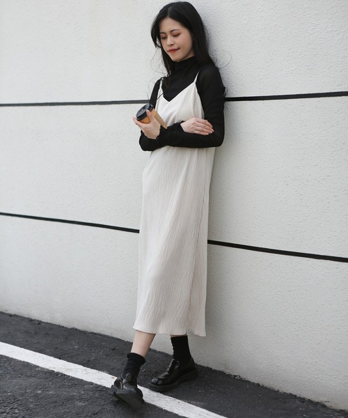 MAISON DE THERESE(メゾン ド テレーズ)の「ベルベットピケキャミワンピース(ワンピース・レディース・ベージュ/グレー/ブラック/カーキ・MEDIUM)」の21枚目の写真