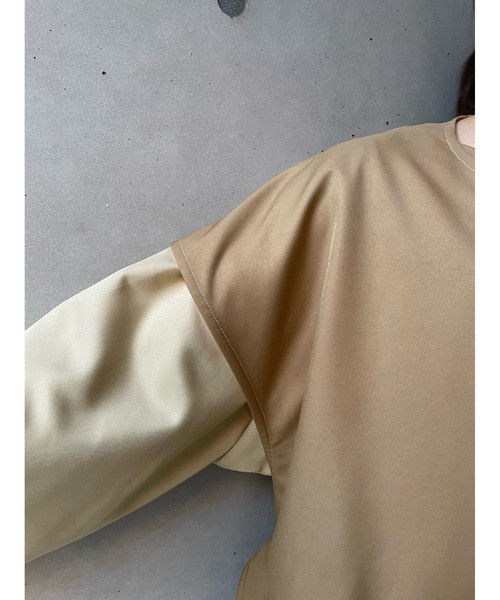 DouDou（ドゥドゥ）の「【WEB限定】マルチウェイレイヤードコート（トレンチコート・レディース・ベージュ/グレイッシュベージュ・FREE）」の6枚目の写真