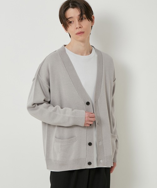 JUNRED（ジュンレッド）の「【ビッグシルエット】ルーズニットボタンカーディガン（カーディガン/ボレロ・メンズ・ブラック/ライトグレー/ベージュ・M/L/LL）」の2枚目の写真