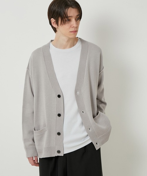 JUNRED（ジュンレッド）の「【ビッグシルエット】ルーズニットボタンカーディガン（カーディガン/ボレロ・メンズ・ブラック/ライトグレー/ベージュ・M/L/LL）」の10枚目の写真