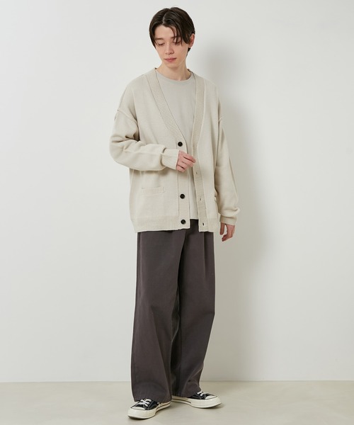 JUNRED（ジュンレッド）の「【ビッグシルエット】ルーズニットボタンカーディガン（カーディガン/ボレロ・メンズ・ブラック/ライトグレー/ベージュ・M/L/LL）」の17枚目の写真