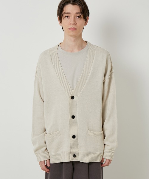 JUNRED（ジュンレッド）の「【ビッグシルエット】ルーズニットボタンカーディガン（カーディガン/ボレロ・メンズ・ブラック/ライトグレー/ベージュ・M/L/LL）」の19枚目の写真