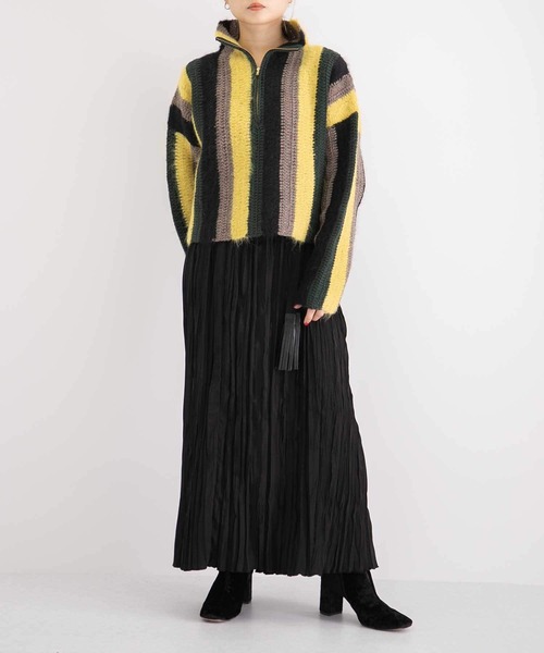 KOTONA(コトナ)の「KOTONA pleats wrap apron(スカート・レディース・ブラック・FREE)」の2枚目の写真