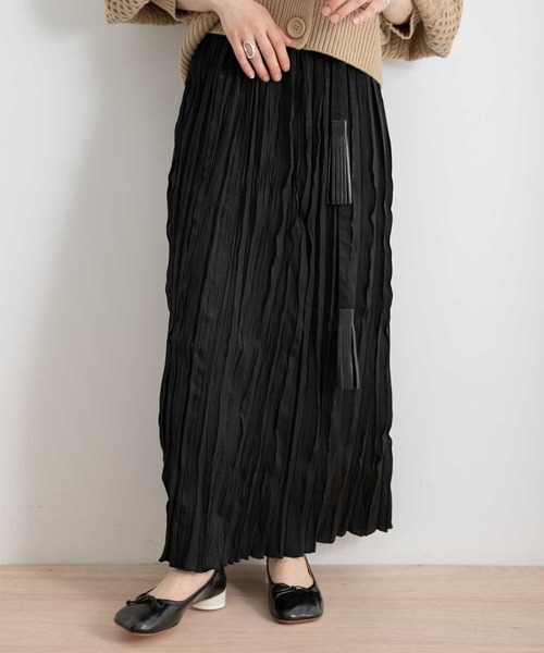 KOTONA(コトナ)の「KOTONA pleats wrap apron(スカート・レディース・ブラック・FREE)」の5枚目の写真