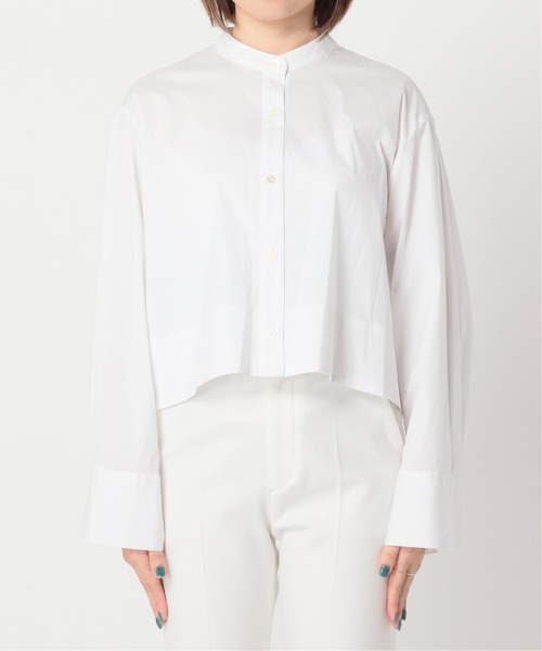 Noble（ノーブル）の「バンドカラーワイドスリーブシャツ◆（シャツ/ブラウス・レディース・ホワイト/ベージュ/ネイビー・FREE）」の9枚目の写真