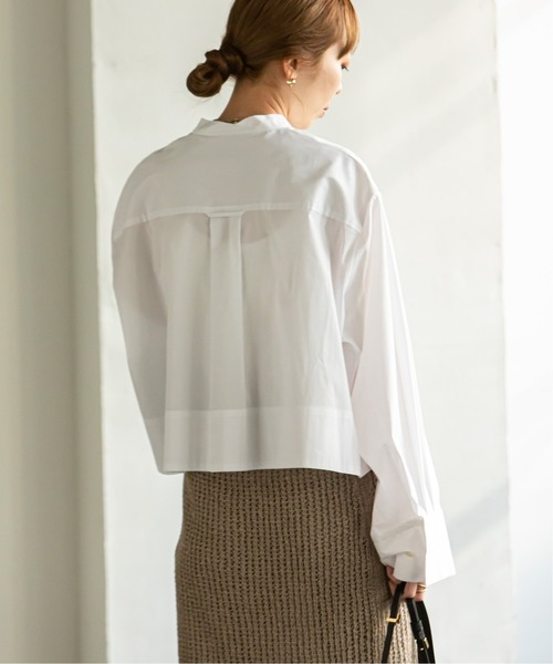 Noble（ノーブル）の「バンドカラーワイドスリーブシャツ◆（シャツ/ブラウス・レディース・ホワイト/ベージュ/ネイビー・FREE）」の15枚目の写真