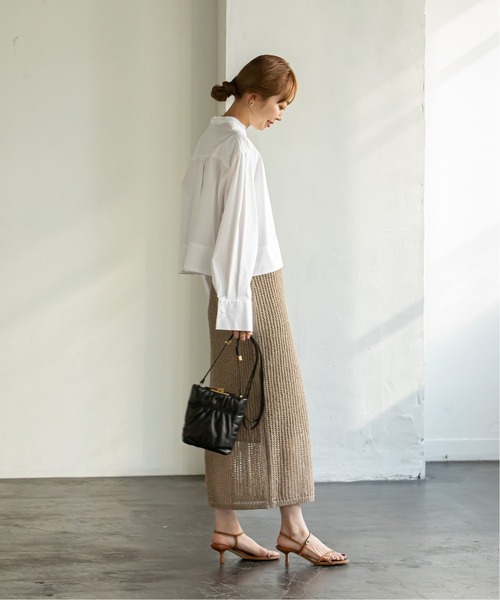 Noble（ノーブル）の「バンドカラーワイドスリーブシャツ◆（シャツ/ブラウス・レディース・ホワイト/ベージュ/ネイビー・FREE）」の21枚目の写真