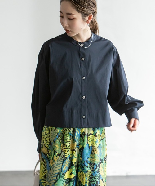 Noble（ノーブル）の「バンドカラーワイドスリーブシャツ◆（シャツ/ブラウス・レディース・ホワイト/ベージュ/ネイビー・FREE）」の22枚目の写真