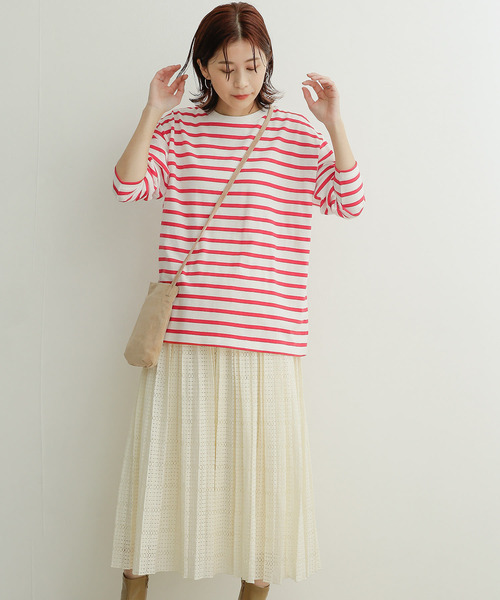 URBAN RESEARCH DOORS(アーバンリサーチドアーズ)の「ボーダーワイドプルオーバー(Tシャツ/カットソー・レディース・ブラック/レッド/ロイヤルブルー・1)」の10枚目の写真