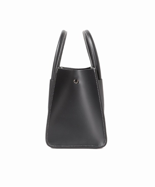 MARCO BIANCHINI（マルコビアンチーニ）の「BIANCHINI ステッチリーフハンドルトート（トートバッグ・レディース・ブラック/アイボリー/モスグリーン/キャメル・FREE）」の9枚目の写真