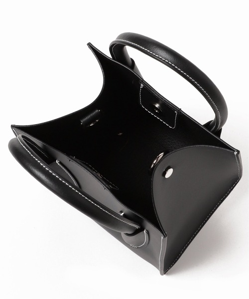 MARCO BIANCHINI（マルコビアンチーニ）の「BIANCHINI ステッチリーフハンドルトート（トートバッグ・レディース・ブラック/アイボリー/モスグリーン/キャメル・FREE）」の22枚目の写真