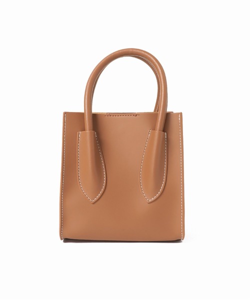 MARCO BIANCHINI（マルコビアンチーニ）の「BIANCHINI ステッチリーフハンドルトート（トートバッグ・レディース・ブラック/アイボリー/モスグリーン/キャメル・FREE）」の8枚目の写真