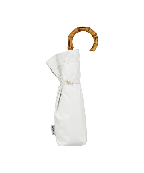 UVO（ウーボ）の「★完全遮光100% 最強の日傘「UVO（ウーボ）」 3段折りたたみ フリル ミニ Wpc.（折りたたみ傘・レディース・ブラック/ベージュ/ブルーグレー/オフホワイト/ラベンダー・FREE）」の6枚目の写真