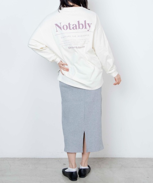 WEGO(ウィゴー)の「WEGO/【WEB限定】リブスリットスカート(スカート・レディース・ベージュ/杢グレー・MEDIUM/LARGE)」の4枚目の写真