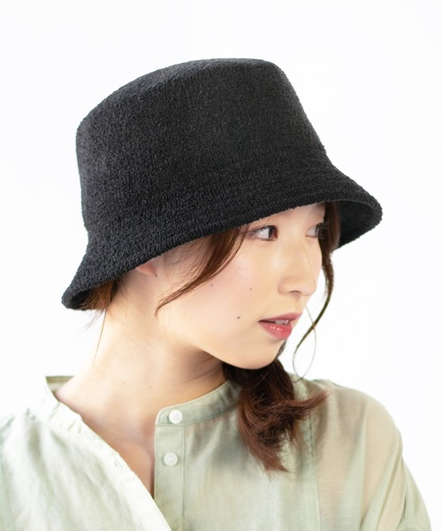 14+(イチヨンプラス)の「パイル地風バケットハット(ハット・レディース・ベージュ/グレー/アイボリー/ブラック・FREE)」の3枚目の写真