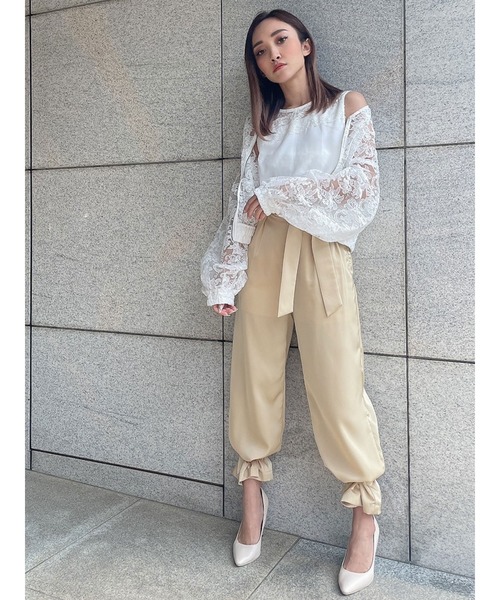 DURAS(デュラス)の「2WAYウエストリボンパンツ(その他パンツ・レディース・グリーン/イエロー・FREE)」の18枚目の写真