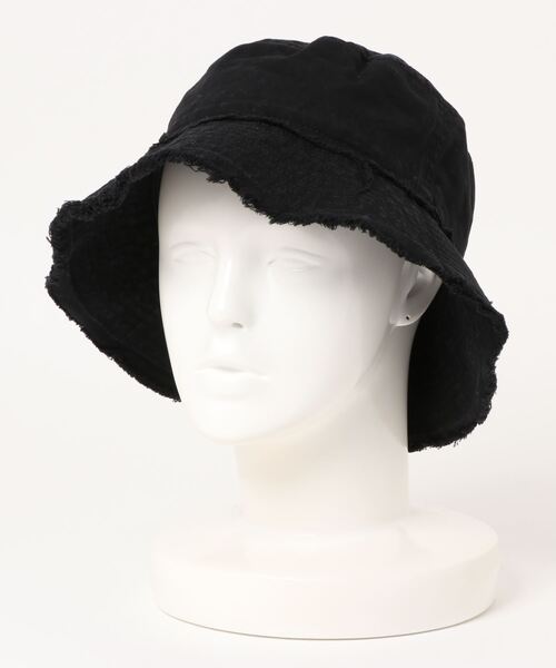 ehka sopo（エヘカソポ）の「フリンジバケットハット（ハット・レディース・ブラック/オフホワイト/イエロー・ﾌﾘ-）」の5枚目の写真