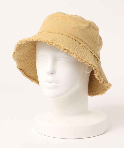 ehka sopo（エヘカソポ）の「フリンジバケットハット（ハット・レディース・ブラック/オフホワイト/イエロー・ﾌﾘ-）」の6枚目の写真