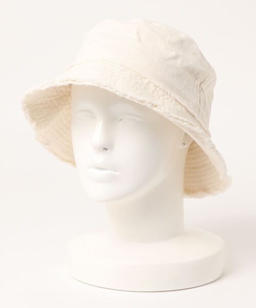 ehka sopo（エヘカソポ）の「フリンジバケットハット（ハット・レディース・ブラック/オフホワイト/イエロー・ﾌﾘ-）」の7枚目の写真