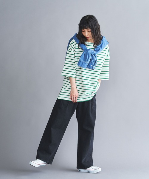 WEGO(ウィゴー)の「WEGO/デニムタックワイドパンツ(デニムパンツ・メンズ・ブラック/ライトインディゴブルー/インディゴブルー・LARGE/SMALL/MEDIUM)」の4枚目の写真