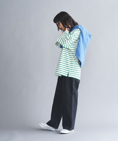 WEGO(ウィゴー)の「WEGO/デニムタックワイドパンツ(デニムパンツ・メンズ・ブラック/ライトインディゴブルー/インディゴブルー・LARGE/SMALL/MEDIUM)」の5枚目の写真