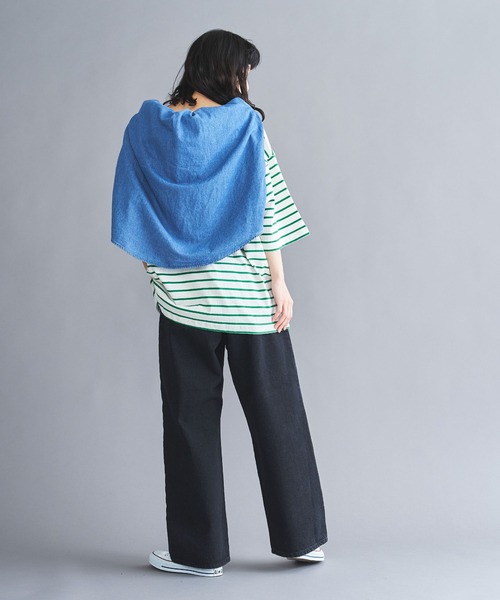 WEGO(ウィゴー)の「WEGO/デニムタックワイドパンツ(デニムパンツ・メンズ・ブラック/ライトインディゴブルー/インディゴブルー・LARGE/SMALL/MEDIUM)」の6枚目の写真