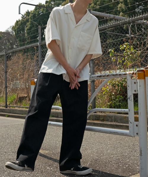 WEGO(ウィゴー)の「WEGO/デニムタックワイドパンツ(デニムパンツ・メンズ・ブラック/ライトインディゴブルー/インディゴブルー・LARGE/SMALL/MEDIUM)」の8枚目の写真