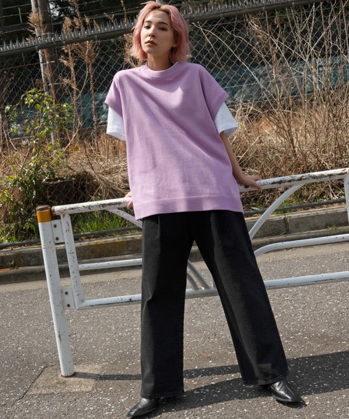 WEGO(ウィゴー)の「WEGO/デニムタックワイドパンツ(デニムパンツ・メンズ・ブラック/ライトインディゴブルー/インディゴブルー・LARGE/SMALL/MEDIUM)」の10枚目の写真