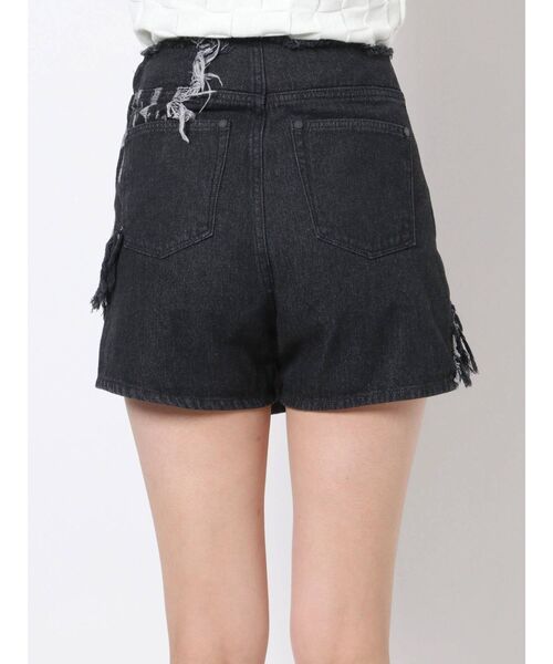 EMODA（エモダ）の「ウェーブスイッチングラップショートパンツ（デニムパンツ・レディース・ブラック/インディゴブルー・SMALL/MEDIUM）」の12枚目の写真