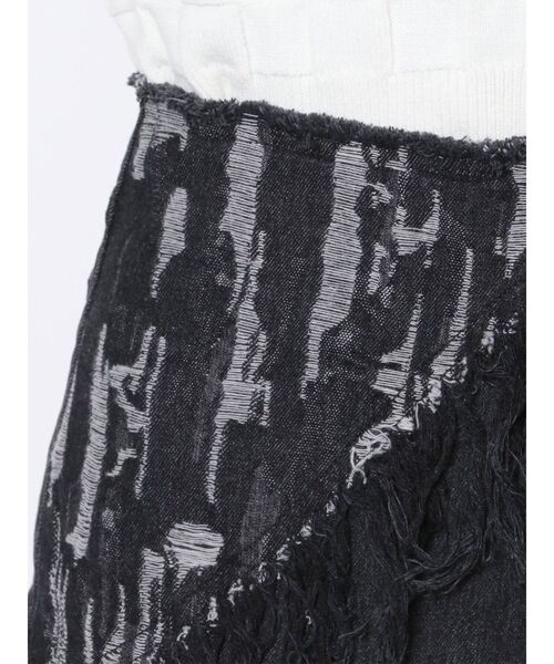 EMODA（エモダ）の「ウェーブスイッチングラップショートパンツ（デニムパンツ・レディース・ブラック/インディゴブルー・SMALL/MEDIUM）」の13枚目の写真