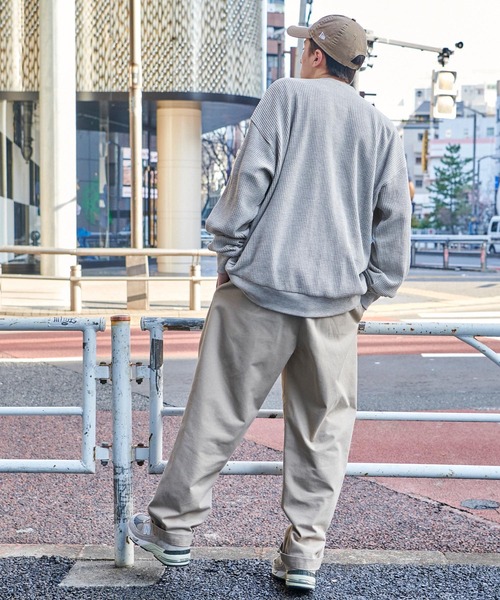 MONO-MART（モノマート）の「【CODDERR】サガラ刺繍ワッペン ビッグシルエットワッフルカーディガン（カーディガン/ボレロ・メンズ・ブラック/ネイビー/グレー/グリーン/アイボリー/レッド/イエロー/ブルー・M/L）」の21枚目の写真