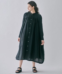 HAVERSACK（ハバーザック）の「HAVERSACK | 〈別注〉リネンギャザーワンピース WOMEN（ワンピース・レディース）」