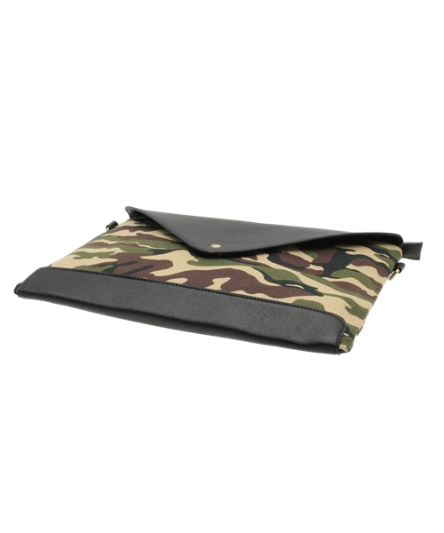 ROSE BUD(ローズバッド)の「【non no 掲載】(LL ACCESSORIES) B1735 CAMOFLAGE CLUTCH BAG(クラッチバッグ・レディース・ホワイト×ブラック/グリーン・ONE SIZE)」の11枚目の写真