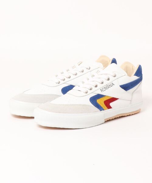 maccheronian(マカロニアン)の「MACCHERONIAN (マカロニアン) / レザー レースアップ スニーカー 8100L タナカユニバーサル(スニーカー・メンズ・ホワイト・44/41/40/43)」の1枚目の写真