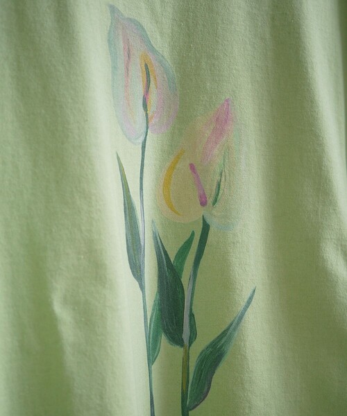 FREAK'S STORE（フリークスストア）の「TOLIGHT × FREAK'S STORE/トライト 別注フラワー半袖Tシャツ（Tシャツ/カットソー・レディース・ホワイト/ベージュ/グリーン・ﾌﾘ-）」の14枚目の写真