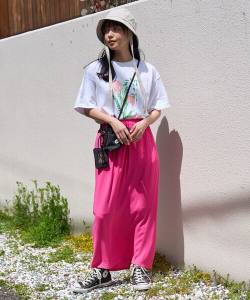 FREAK'S STORE（フリークスストア）の「TOLIGHT × FREAK'S STORE/トライト 別注フラワー半袖Tシャツ（Tシャツ/カットソー・レディース・ホワイト/ベージュ/グリーン・ﾌﾘ-）」の8枚目の写真