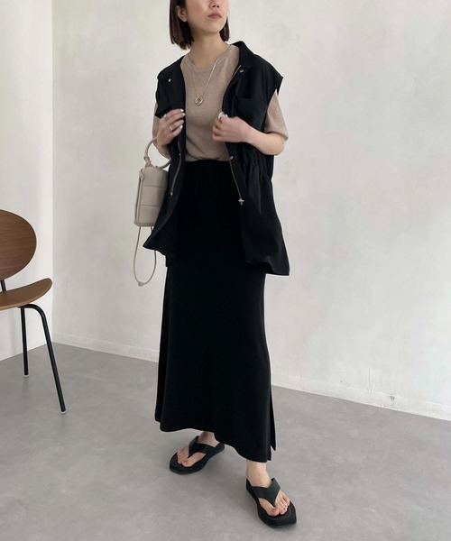 CAPRICIEUX LE'MAGE(カプリシューレマージュ)の「大人ミリタリーベスト(その他アウター・レディース・ブラック/アイボリー・FREE)」の18枚目の写真