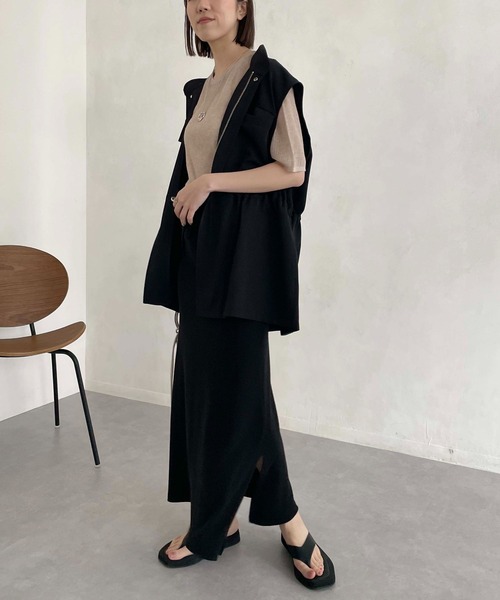 CAPRICIEUX LE'MAGE(カプリシューレマージュ)の「大人ミリタリーベスト(その他アウター・レディース・ブラック/アイボリー・FREE)」の19枚目の写真