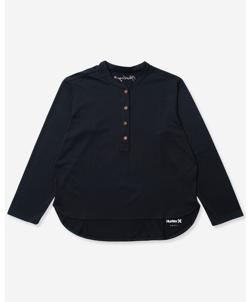Hurley (ハーレー)の「W HENRY NECK RG / ハーレー レディースラッシュガード UPF50(ラッシュガード・レディース・ホワイト/ブラック・SMALL/MEDIUM/X-SMALL)」の2枚目の写真