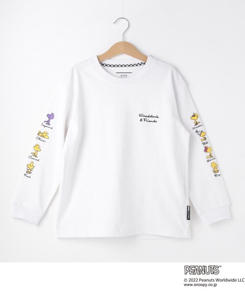 SNOOPY（スヌーピー）の「◆PEANUTS/ピーナッツ ウッドストックグラフィック ビッグシルエットコットンTシャツ KIDS（Tシャツ/カットソー・キッズ・ブラック/グレー/アイボリー・11/12/13/14）」の2枚目の写真