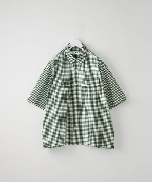 CITEN（シテン）の「＜CITEN（シテン）＞ギンガムチェック 2P シャツ（シャツ/ブラウス・メンズ・ダークグリーン/ライラック・L/M）」の3枚目の写真