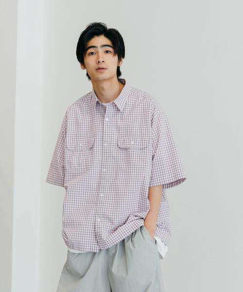 CITEN（シテン）の「＜CITEN（シテン）＞ギンガムチェック 2P シャツ（シャツ/ブラウス・メンズ・ダークグリーン/ライラック・L/M）」の20枚目の写真