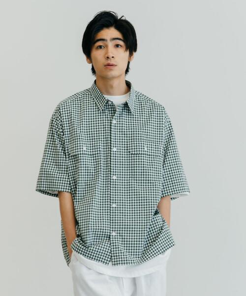 CITEN（シテン）の「＜CITEN（シテン）＞ギンガムチェック 2P シャツ（シャツ/ブラウス・メンズ・ダークグリーン/ライラック・L/M）」の14枚目の写真