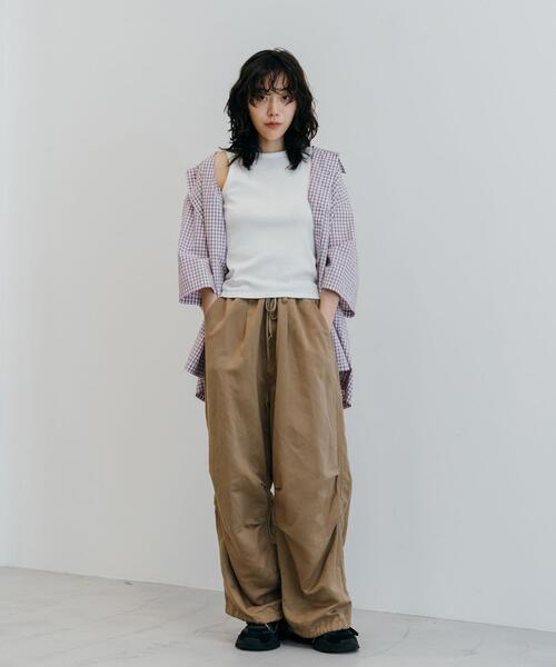 CITEN（シテン）の「＜CITEN（シテン）＞ギンガムチェック 2P シャツ（シャツ/ブラウス・メンズ・ダークグリーン/ライラック・L/M）」の22枚目の写真