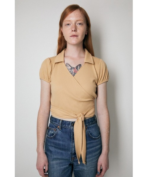 MOUSSY（マウジー）の「WRAP OVER POLO トップス（ポロシャツ）」 - WEAR