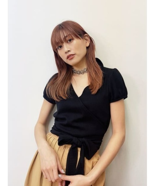 HONDA MOUSSYコラボ クロップドポロシャツ 長袖 ブラック HONDA | MOUSSY | MOUSSY