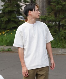 ZIP FIVE | ヘビーウェイト ドライワッフル　レギュラーサーマル半端袖Tシャツ【吸水速乾COOL素材】【クルー/ヘンリーネック】(Tシャツ/カットソー)