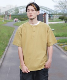 【ZIP FIVE】ヘビーウェイト 吸水速乾 ドライワッフル レギュラー サーマル 半端袖 Tシャツ クルー / ヘンリーネック